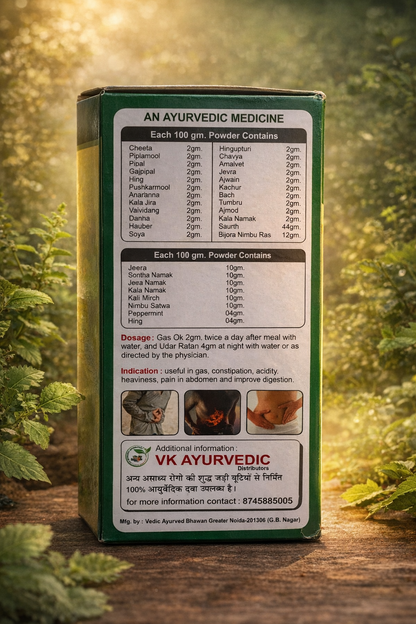 Gas OK– Udar Ratan & Gas OK Churna for Gas, Acidity & Digestion