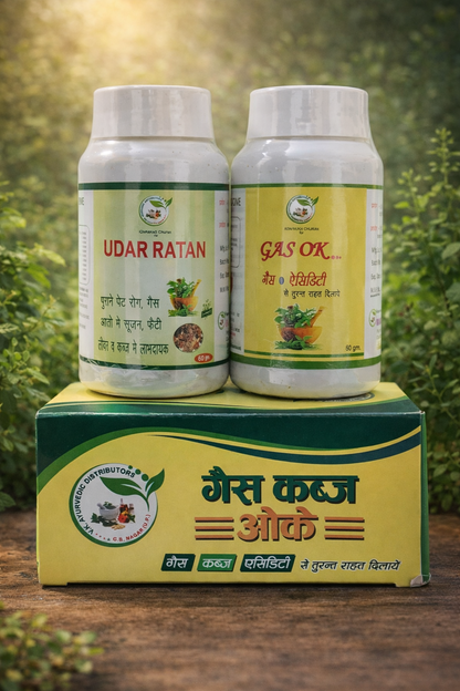 Gas OK– Udar Ratan & Gas OK Churna for Gas, Acidity & Digestion