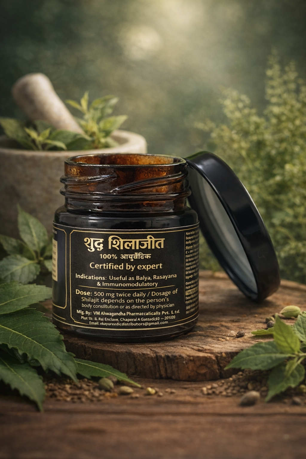 Pure Shilajit Resin – Enriched with Gold, Silver & Diamond